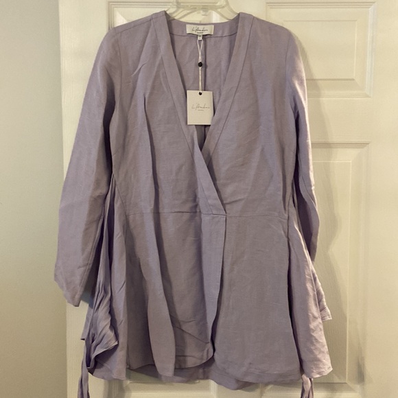 L’academie  Dress size S brand new beautiful lilac color long sleeve - Picture 4 of 11